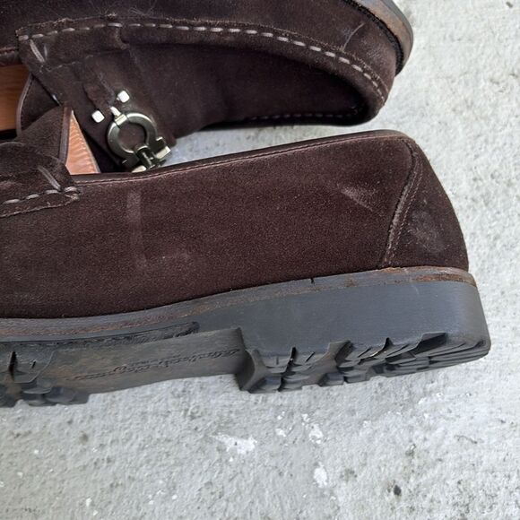 Ferragamo Gancini bit suede loafers main image 11